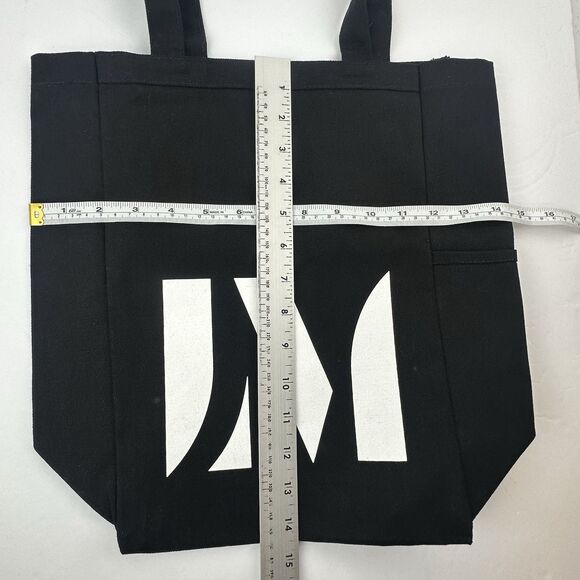 GEORGE LUCAS MUSEUM OF NARRATIVE ART Illustrated Spaceship Black Canvas Tote Bag - Picture 5 of 5